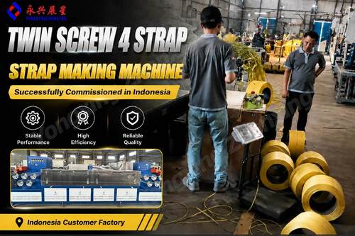 Lini Produksi PP Twin Screw 4 Strap Berhasil Ditugaskan di Indonesia