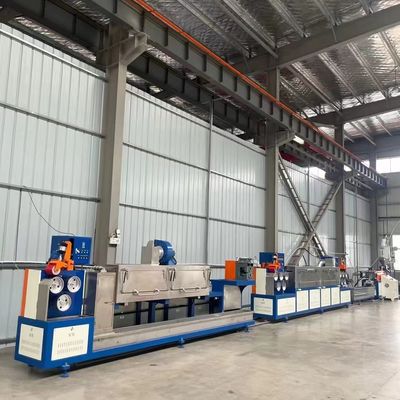 Harga yang bagus Mesin pembuatan tali PP berskru ganda 38CrMoAlA Sekrup 100-150 Kg/jam Produktivitas on line
