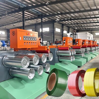 Harga yang bagus Jalur Produksi Pita PET Sekrup Tunggal Precision Full Automatic untuk Pabrik Pita Pita PET on line