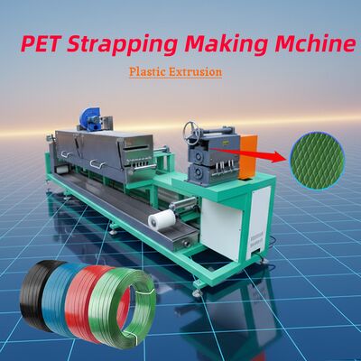 PET Strap Making Machine Featuring Extrusion  Cooling Traction Stretching Embossing Setting and Secondary Cooling