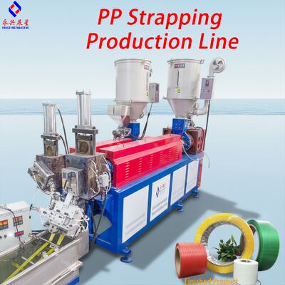 60KW Double-Screw Fully Automatic PP Strap Band Extrusion Line untuk kemasan presisi tinggi