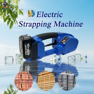 Harga yang bagus Baterai Alat Strapping, Mesin Pengemasan Las Friksi Untuk Heavy Duty PP PET pengemasan Strapping on line