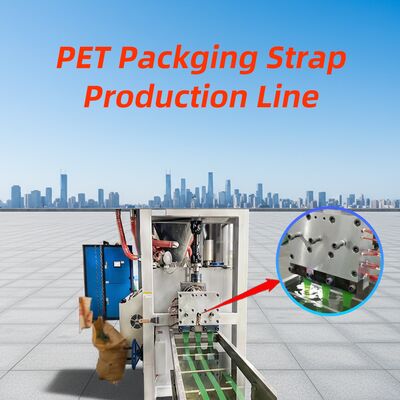 Mesin Pembuat Strap PET Menampilkan Lini Produksi Lengkap dari Pra-pengeringan hingga Penggulungan dengan Langkah Penarikan Peregangan dan Embossing